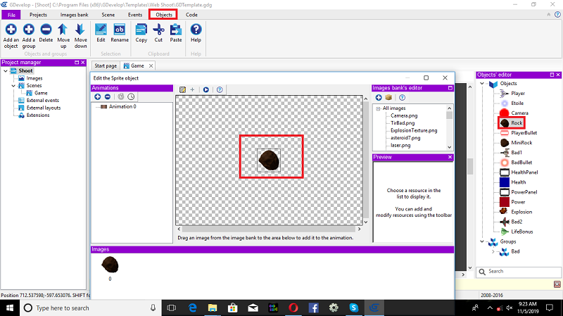 2D Air Force Combat Game Using gdevelop Engine